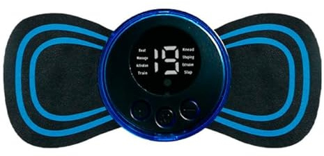 Masajeador de Cuello Eléctrico, 8 Modos y 19 Intensidades Masajeador de Cuello y Hombro con Pantalla Digital y Mando a Distancia, para Aliviar el Dolor de Espalda