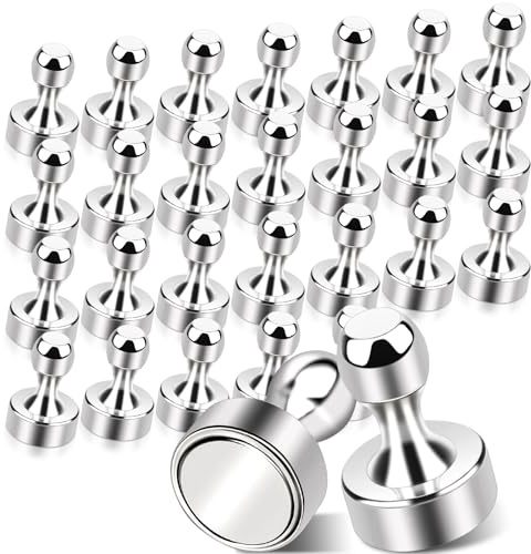 28 Stück Neodym Magnete Extra Stark, Klein Magnete, Starker Halt für Kühlschrank, Magnettafel, Whiteboard, Pinnwand, Stecktafel, Büro