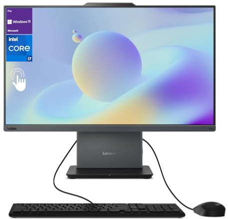 Lenovo ThinkCentre Ordinateur de bureau tout-en-un, écran FHD Micro-Edge de 23,8, Intel i7-13620H de 13e génération, DDR5 SODIMM 32 Go, SSD de 1 To, webcam, HDMI, RJ-45, clavier et souris filaires