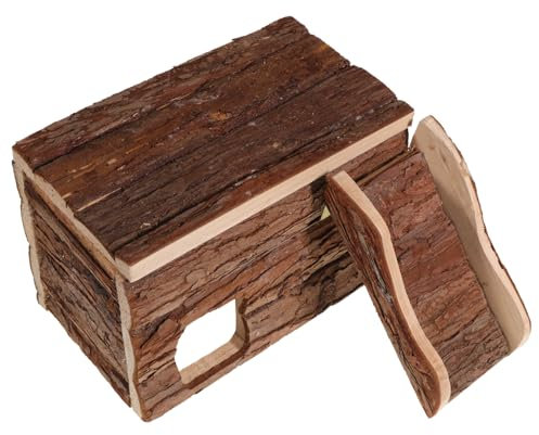 CORHAD Hamsterhaus Holz Kleines Haustierversteck Aus Atmungsaktivem Robustem Massivholz Für Zwerghamster Igel Und Kleine Nager Sicherer Rückzugsort Kratzfest Und Langlebig Für Sommer