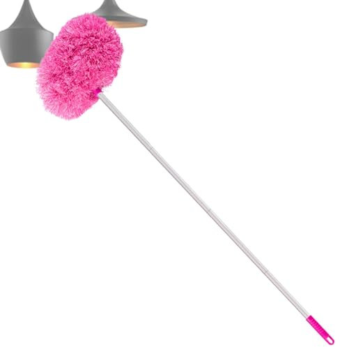 Plumero de microfibra, cepillo de limpieza para ventilador de techo, plumero de microfibra para ventilador de techo, plumero de mano, limpiador de ventilador de techo con poste extensible, cepillo