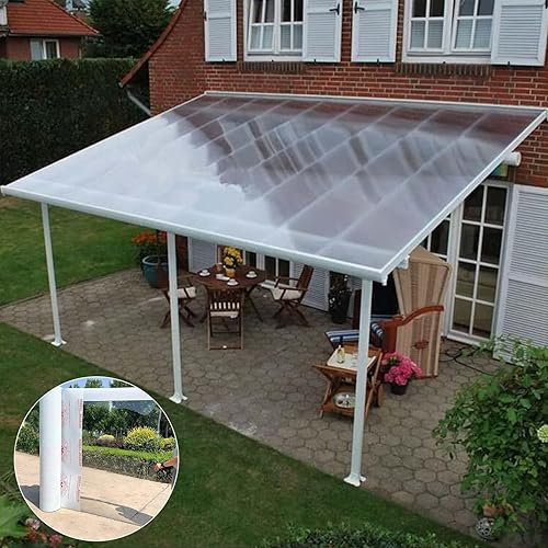 YHKJLYH Transparente Acryl-Polycarbonat-Kunststoffplatte, schlagfeste Dachplatten, UV-geschützte, regenfeste Gewächshausabdeckung, für Dächer, Autoschuppen, Überdachungen, Stadien, Bushaltestellen,