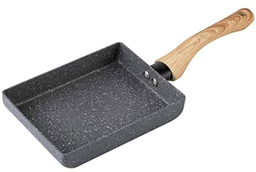 ASumPio Saucepan Frying Pan Tamagoyaki Omelette Black Pan Fry Egg Pan Pancake Kitchen Pot Maker Breakfast Pot Mini Cook Wok,