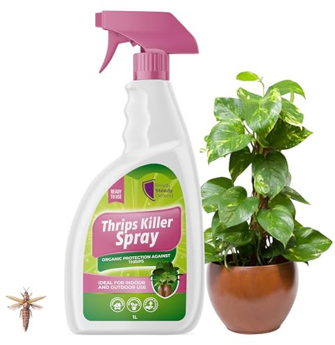 Thrips Killer Spray 1L - Effective Insecticidal Soap Bug Spray for Home & Thrips Killer Houseplants - Plant Protection Solution for Indoor & Outdoor Use - Natural Formula for Healthy Plants
