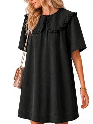 Wenrine Minivestido vaquero de verano para mujer