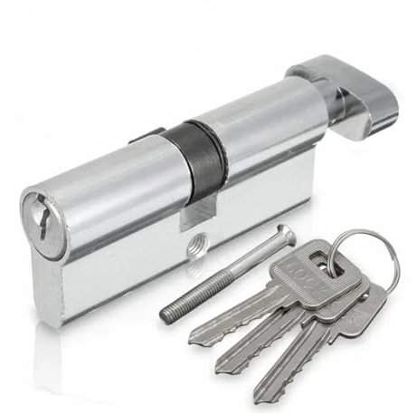 Låscylinder Universal Låscylinder med 3 Nycklar, Trä Inre Dörrlåscylinder, Ingång Aluminium Dörrlås Förlängningscylinder Stöldskydd Cylin