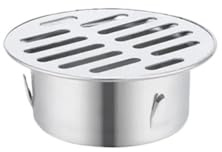 YETGFBH Bodenablauf,Duschablauf Bodenablauf 50mm-200mm Edelstahl Balkonentwässerung Dach Runde Bodenablaufabdeckung Regenrohrkappe Abflussrohr Bodenablauf(83mm)
