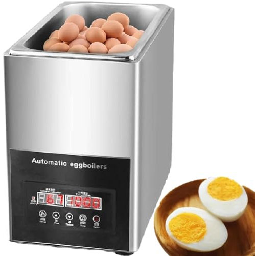 XUXIAO Commercial Hot Spring Egg Cooker, Smart Hot Spring Egg Boiler, Egg Cooker Warm Water Egg Boiling Machine, 0~99 Minutes, 9L Large Capacity for 50 Eggs