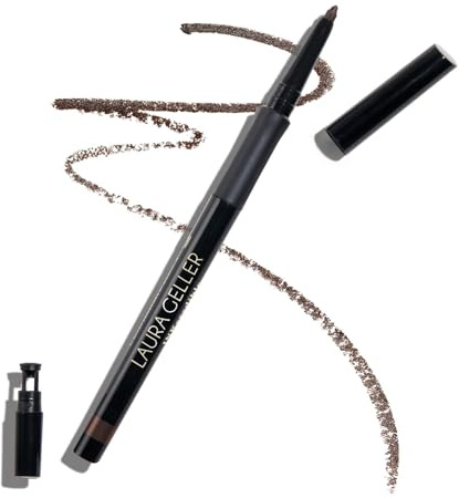 LAURA GELLER NEW YORK INKcredible Gel Eyeliner – Brown Eyed Girl – Crayon eyeliner imperméable et anti-taches – Taille-crayon intégré