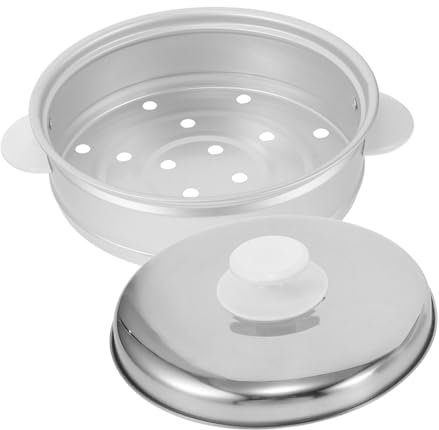 FUNNETOYU 1satz Aluminium Dampfgarer Für Reiskocher Dampfkorb Mit Deckel Vielseitiger Dämpfer Für Gemüse Und Meeresfrüchte Benutzerfreundlich Und Leicht Zu Reinigen Für Gesunde