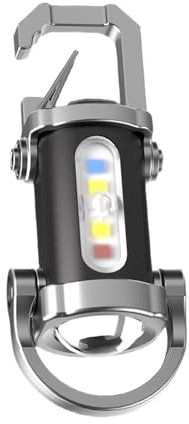 Uhngw Linterna pequeña con llavero, luz portátil, linterna recargable, 3 modos, lámpara de bolsillo compacta brillante para noche al aire libre, camping, senderismo, uso en fiestas de hombres
