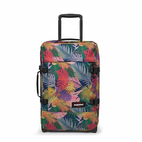 EASTPAK Tranverz S - 42L großes Rollgepäck mit Zwei Fächern, TSA-Schloss, Kompressionsriemen und Leichtlaufsystem, Brize Retro Navy, 42 Liter Carry On, Tranverz Rollgepäck mit Zwei Fächern mit