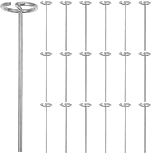 Didiseaon 20pièces Piquets de Jardin Robustes pour Tente Piquets pour Tonnelle de Jardinage Métal pour Fixation de Toiles et Filets