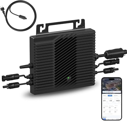 ELECWAY VN2T08 800W Mikro-Wechselrichter, Dual MPPT, App via WLAN | 16-60V DC, VDE-zertifiziert, IP67, WLAN konfiguriert über Bluetooth, Plug & Play und 0% MwSt möglich