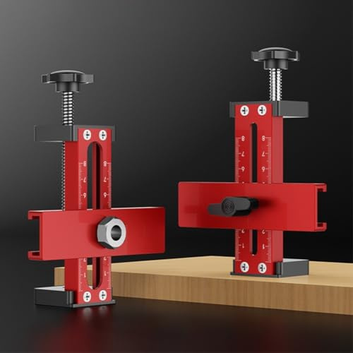 Eawfgtuw Localisateur d'installation multifonction pour porte d'armoire, pince de support en alliage d'aluminium avec plage réglable de 15 à 70 mm, compatible avec (modèle de rebondissement)