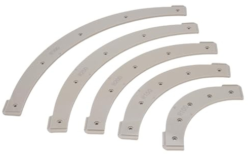 Fabater Gabarits de Rayon D'angle de Routeur Précis, Ensemble en Plastique Durable pour les Projets de Menuiserie, 5 Pièces de Routeurs à Gabarit Amovibles pour la Fabrication D'armoires