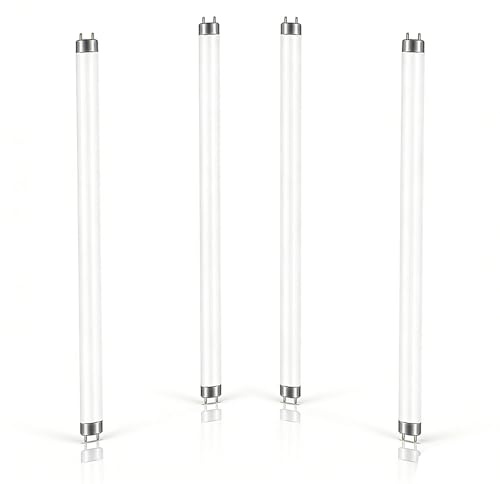 Tubi Fluorescenti Da 8w,288mm,T5 Bianco Freddo 6500K,560Lm,Attacco G5 A 2 Pin,Luce A Basso Consumo Energetico,Luce Di Emergenza A Risparmio Energetico per Cucina,Bagno,Ufficio,Armadio,4pack,8w