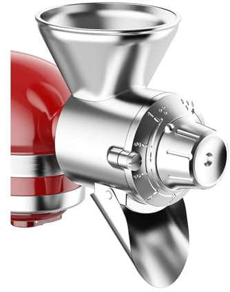 Metall-Getreidemühlenaufsatz, kompatibel mit Kitchenaid-Standmixer, 9 Stufen, Getreidemühle, Mehlmühle, passend for nicht öligen, trockenen Getreide-Maiskaffee