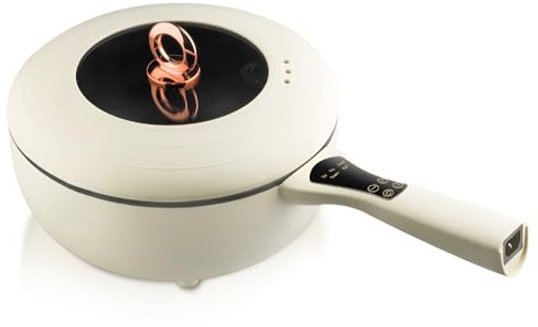 Sartén wok eléctrica multifuncional, olla antiadherente todo en uno y vaporera para uso doméstico en la cocina