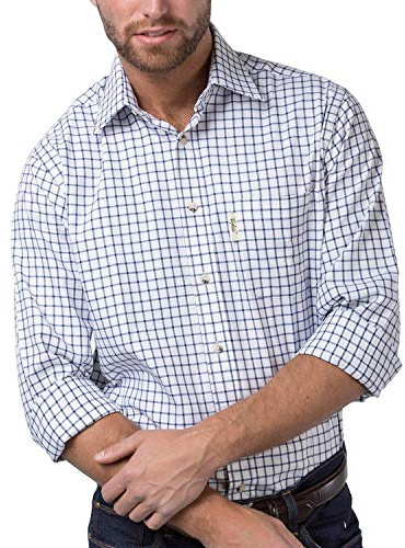 Rydale Mens Country Check Shirts (XL, Richmond Navy/White)