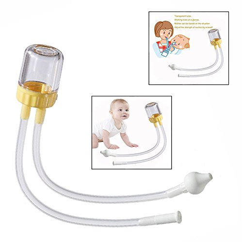 Cisixin Baby Sicherheit Nasensauger,Nase Reiniger Vakuum Saug,Waschbar und wiederverwendbar