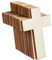 Croix en Bois - Pack de 25 Pièces de Bois Non Traité en Forme de Croix pour Les Projets de Bricolage et Loisirs Créatifs - 6,9 x 10,7 cm - 25 Pces