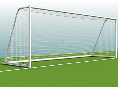GLA-WEL Fußballtor - mobiles Jugendtor komplett mit Ovalprofil - 5,00 x 2,00 m - vollverschweißt, inkl. Tornetz, untere Tortiefe/Auslage:1.00m