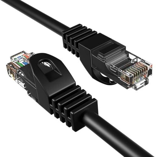 Cables Direct Online Cat5e 10M Network Ethernet Patch Cable, 350Mhz Internet Wire, Compatible with PC, Laptop, Modem, Router, TVs, Printer Cord, Consoles for Home and Office, Black