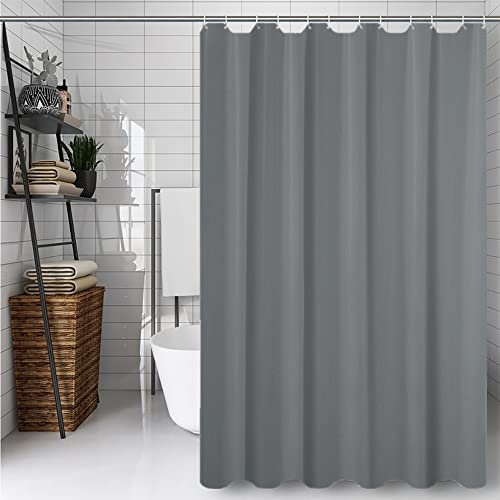 CXTAI Gris Cortina de Ducha Baño 180x180 cm - Antimoho y Repelente al Agua, Lavable, de Poliéster, con 12 Ganchos