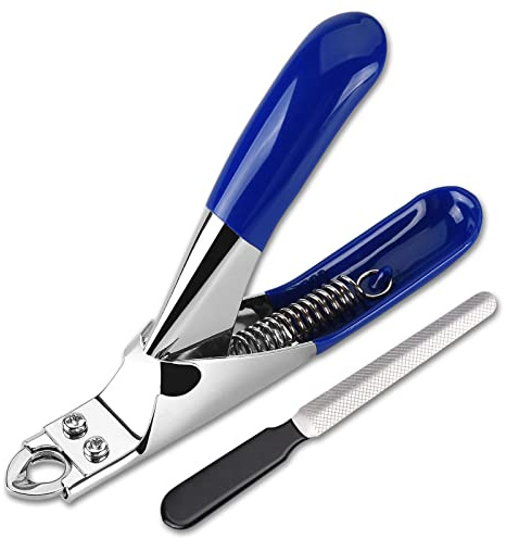 TCH LED Nagelknipser für Hunde und Katzen, professioneller Krallenschneider, Nagelfeile, Edelstahl Rasiermesserscharfe Klinge, Hundezehenschneider, Pflegewerkzeuge für kleine Tiere, blau