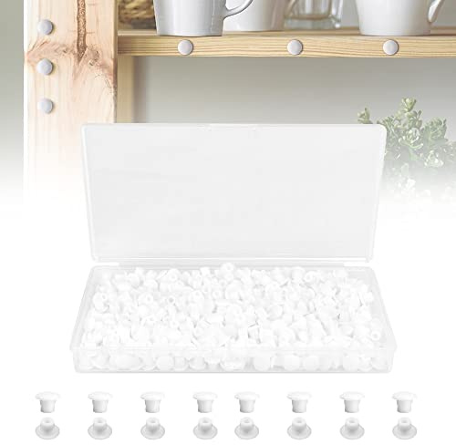 SIYINGSAERY 500 STK Lochstopfen 5mm Blindstopfen Abdeckstopfen Bohrloch Abdeckkappen Kunststoff Abdeckung Bohrlochabdeckung Weiß Schraubenabdeckung Schraubenkappen Stopfen für Bohrlöcher Schrank Möbel