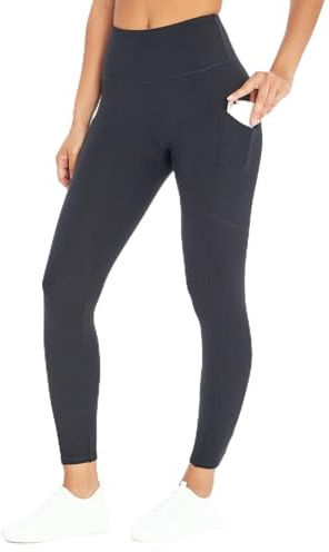 Balance Collection Womens Standard Eclipse High Rise Pocket Legging, Black, Large