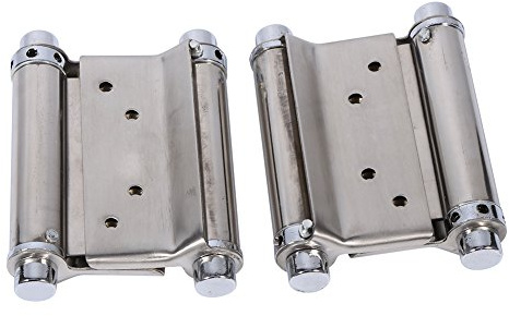 Tbest 2Pcs 3'' Double Action Spring Hinges for Saloon and Cafe Swing Doors