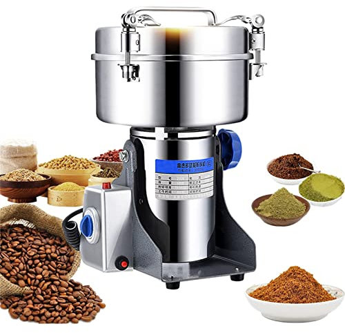 LMYYDES Commercial Stainless Steel Spice Grinder 4200w Electric Grain Mill Grinder 2500g Pulverizer Grinding Machine Stainless Steel for Cereal Grains Spices Herbs