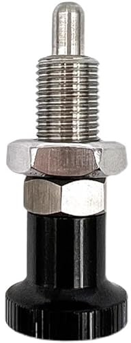 Push Fit Ball Nose Spring Plunger, Stainless Steel Spring Return Knob Plunger Spring Indexing Plunger Flat Head Knob Plunger (M10)