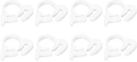 sourcing map Doppelt greifende Nylon-Schlauchschellen, 8 Stück 20,1-21,9 mm verstellbare doppelt greifende Kunststoff-Schlauchschelle für Kraftstoffleitungen und Sanitärinstallationen