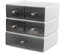 suaywo 3 Stück Weiß Schubladenbox Stapelbar Büro Organizer Schubladenbox Schreibtisch Organizer mit Schubladen für Büro, Schule, Zuhause, Schminktisch, Desktop