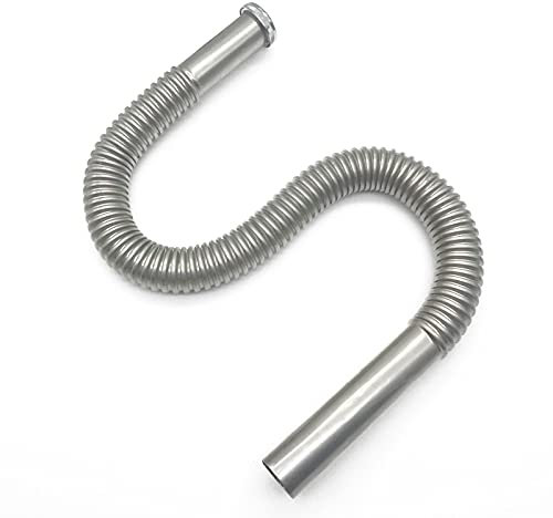 Tuyau de vidange extensible, siphon en acier inoxydable, ensemble de déchets d'évier flexible, tuyau de vidange d'évier 80 cm for accessoires de vidange de salle de bain (couleur : argent)
