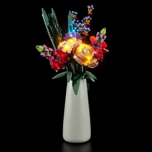 YEABRICKS LED Light for 10280 icons Flower Bouquet Building Blocks Model (Building Set NOT Included)