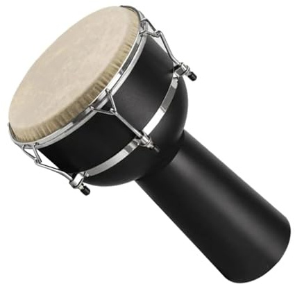 Djembe Trommel Schwarze 12-Zoll-Djembe-Trommel, Afrikanische Handtrommel, Große Afrikanische Musiktrommeln, Erwachsene, Percussion
