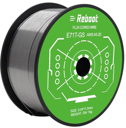 Reboot E71T-GS 1.0mm 1kg Gasless Flux-Cored Wire | FCAW for MIG, No Gas Needed,Suitable for Carbon Steel Welding