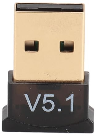 USB Bluetooth Adapter, USB Bluetooth 5.1 Dongle Adapter, USB Wireless Bluetooth 5.1 Adapter mit Geringer Latenz für 7/8/8.1/10/11, Unterstützt HiFi Klangqualität