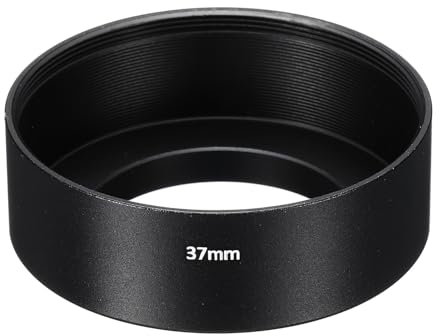 PATIKIL 37mm Lens Hood, Standard Focus Frosted Surface Anti-reflective Inside Hood for Camera Lens, Black for Nikon, for Fujifilm, for Pentax, for Leica