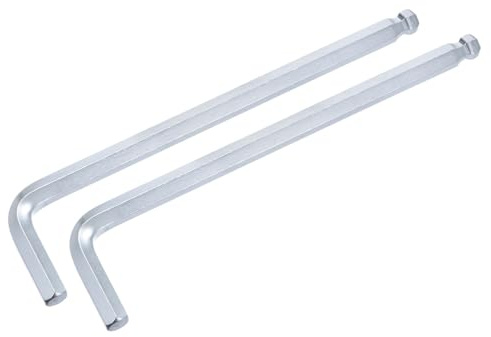 QUARKZMAN 2 Stück 12mm Kugelkopf-Innensechskantschlüssel, metrisch L-förmiges Schraubenschlüssel Set Langes Arm CR-V Stahl-Reparaturwerkzeug für Fahrräder Möbelreparatur