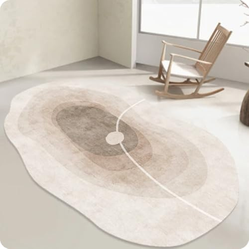 MINTIFNT Kreativer Formteppich Wohnzimmer dekorativer unregelmäßiger Teppich Schlafzimmer Qualitäts-Teppich Großer Rutschfester Teppich 80x120cm