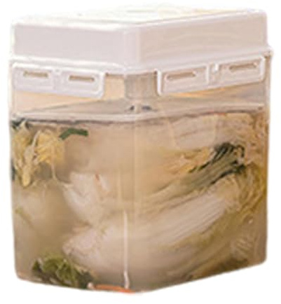 Containers – Boîte hermétique pour cornichons de 4/5 L, récipient de fermentation transparent | Boîte de fermentation avec poignée et couvercle, boîte à à 4 côtés verrouillables