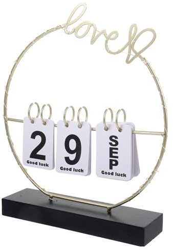 SEWACC Desk Calendar -kalender Wiederverwendbarer Tischkalender Mit Licht Rustikaler Ewiger Kalender Für Zuhause Und Büro Kompakte Tischdekoration