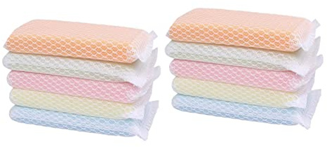 FRCOLOR 30pcs Kitchen Sponge Scrubber Double Side Sponge Scrubbers Cleaning Pads for Dishcloths and Household Cleaning Products for Kitchen Brush Use Random Color
