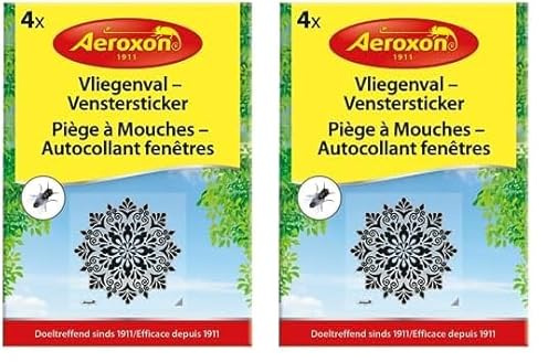 Aeroxon Vliegenval - Venstersticker 4 st (Packung mit 2)