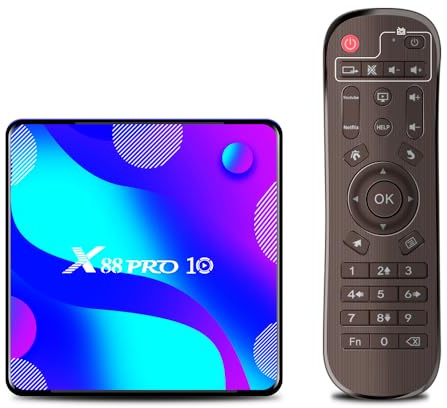 Android 11.0 TV Box, Android Box 4GB RAM 32GB ROM RK3318 Quad-Core 64bit Cortex-A53 Support 2.4/5.0GHz Dual-Band WiFi BT4.0 3D 4K 10/100M Ethernet HDMI2.0 Smart TV Box (2+16G)